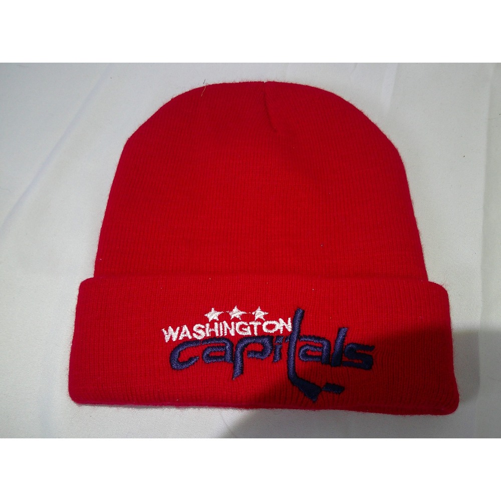 Washington Capitals Red Knit Beanie Hat NHL Hockey Team Apparel Winter